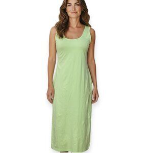 Nico Nico Women's Midi T-Shirt Dress Green Neon Sleeveless Size Medium